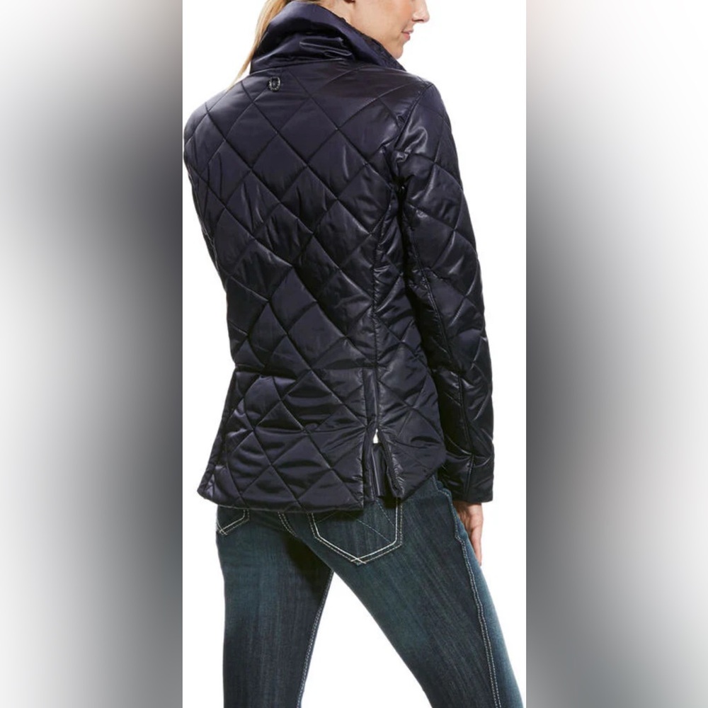 Ariat Women’s Portico Quilted Navy Blue Jacket,Size-Mediumguc/Preloved View 4